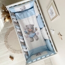 Set lenjerie Patut BebeCopii 7 piese Teddy Kids Toys Blue (1)